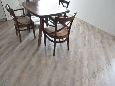 Инженерная доска Дуб Серый Кашемир  обработка 